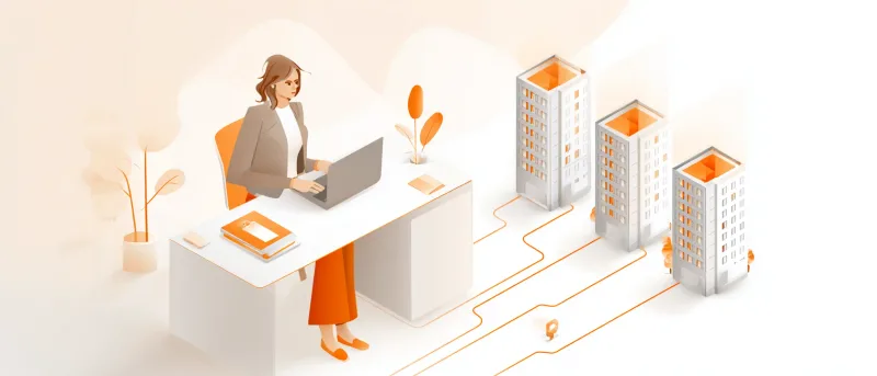 Gestionnaire immobilier partageant l'accès avec les locataires