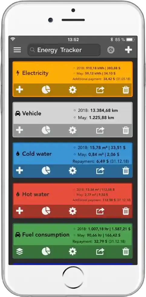 Energy Tracker 应用截图